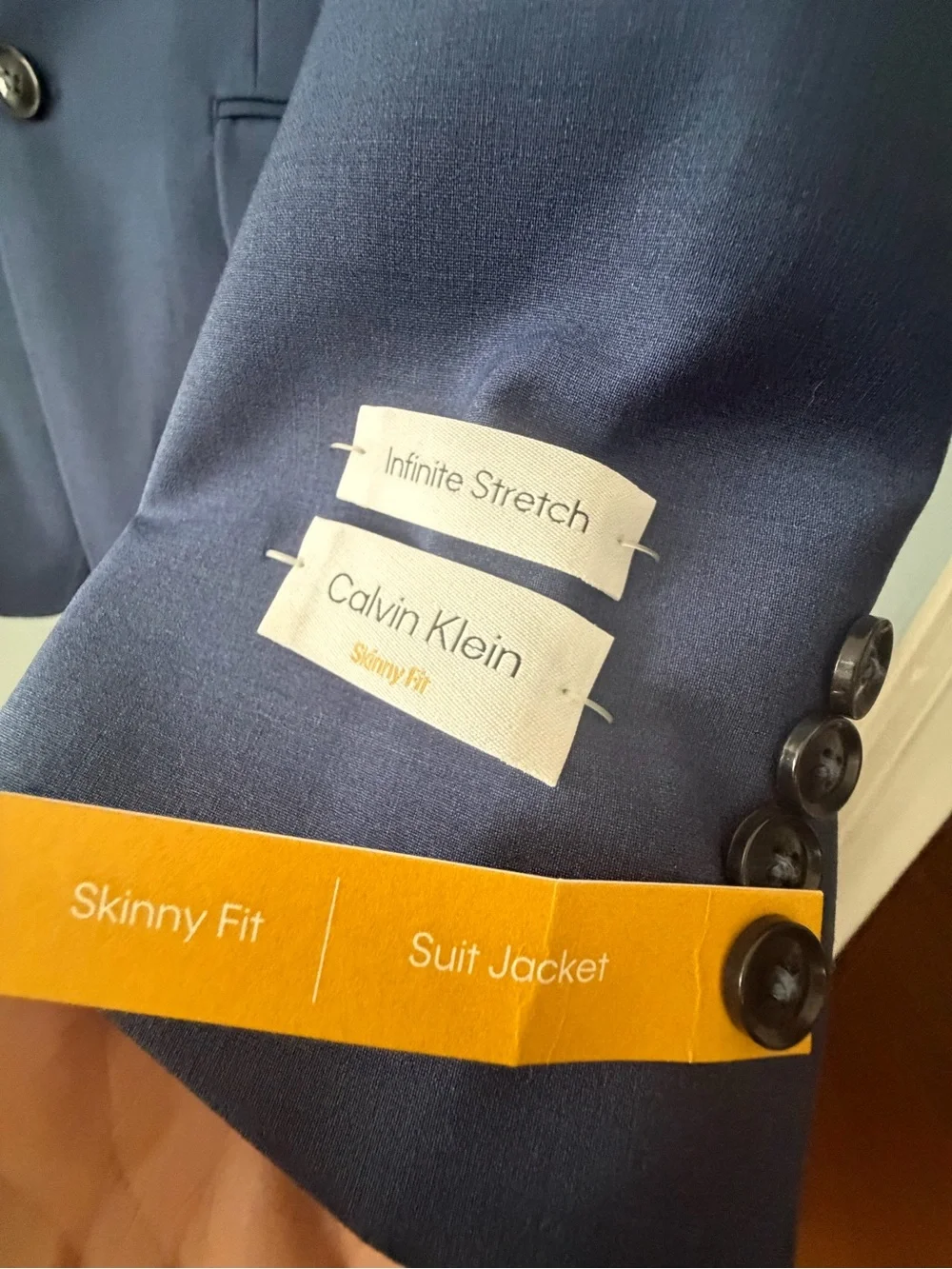 Calvin Klein Men's Blue Two-Button Sport Coat Skinny Fit NWT